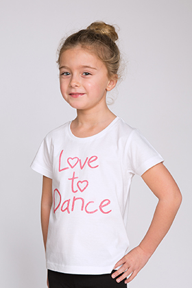 White Love to Dance T shirt